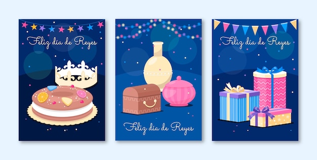Płaska Kolekcja Kartek Z życzeniami Reyes Magos