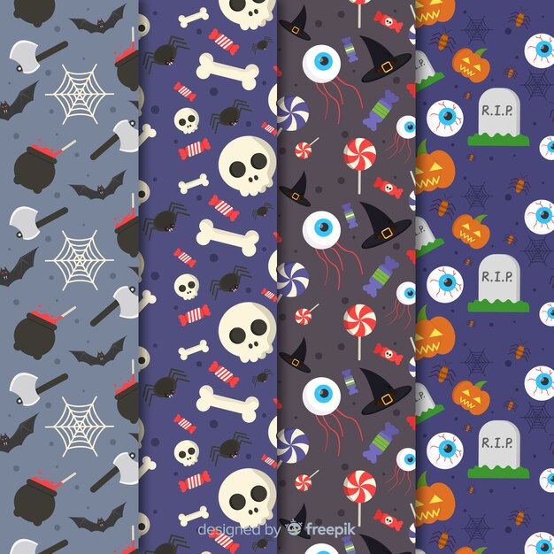 Płaska kolekcja wzór halloween