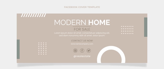 Płaska Konstrukcja Abstrakcyjne Geometryczne Nieruchomości Facebook Okładka