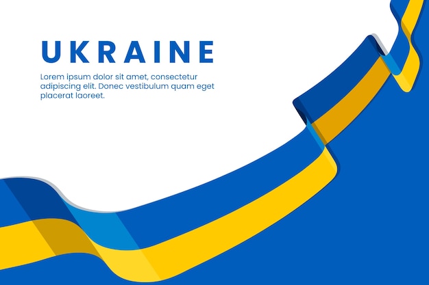 Płaska konstrukcja banera ukraińskiego