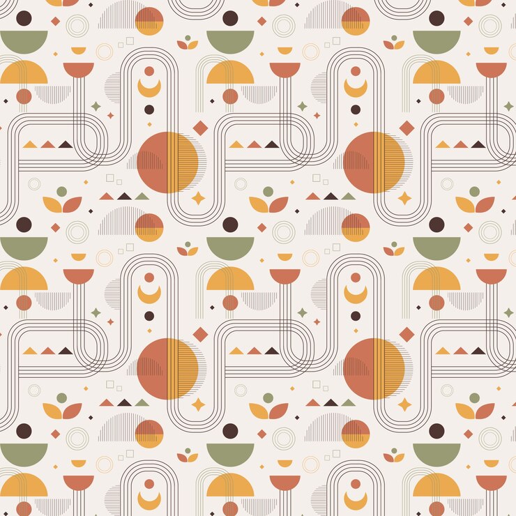 Bezpłatny plik Wektor płaska konstrukcja boho geometryczny wzór