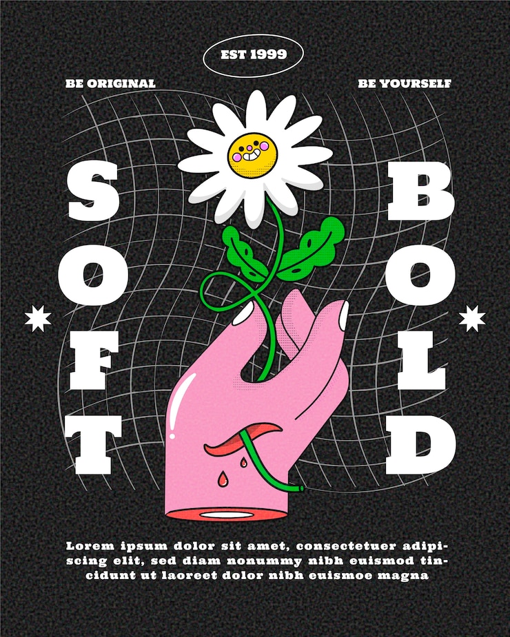 Bezpłatny plik Wektor płaska konstrukcja do ilustracji streetwear