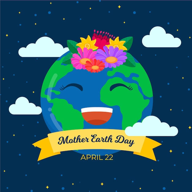Płaska Konstrukcja Dzień Matki Ziemi
