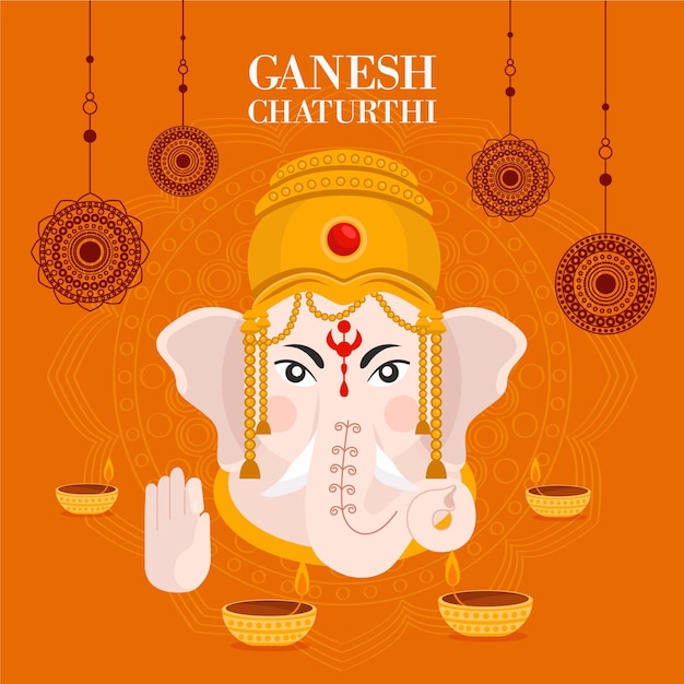 Płaska Konstrukcja Ganesh Chaturthi