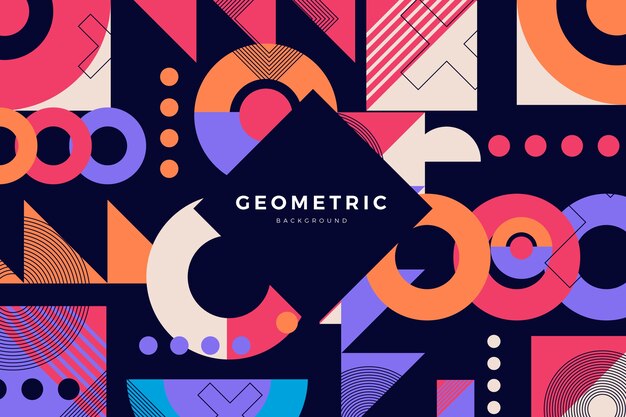 Płaska konstrukcja geometryczne kształty tła