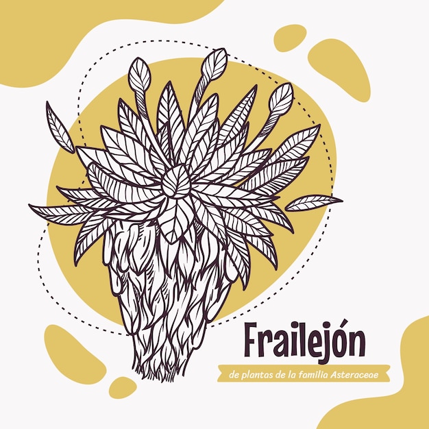 Bezpłatny wektor płaska konstrukcja ilustracja roślina frailejon