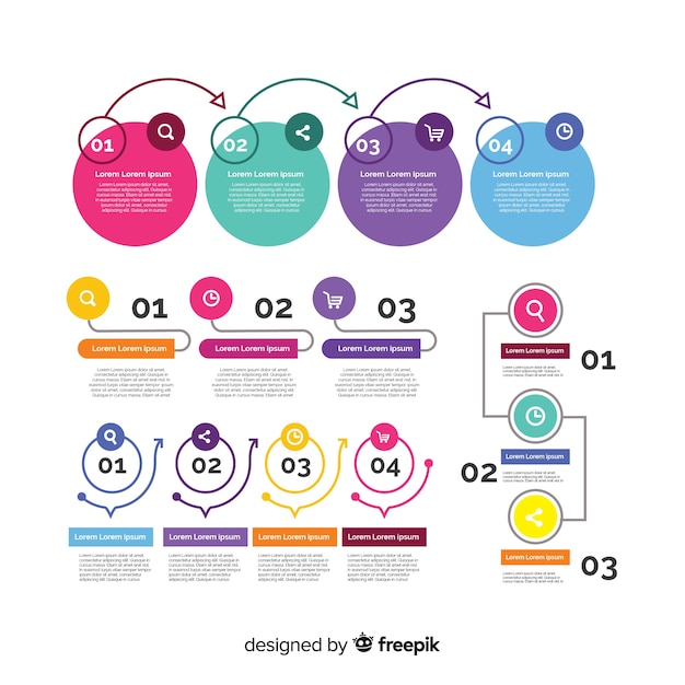 Płaska Konstrukcja Infographic Element Kolekcji