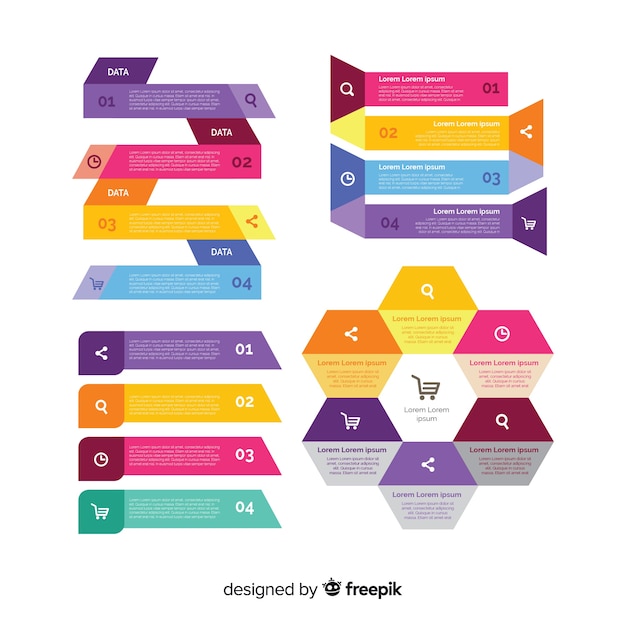 Płaska Konstrukcja Infographic Element Kolekcji