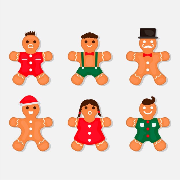 Płaska konstrukcja kolekcja cookie piernika
