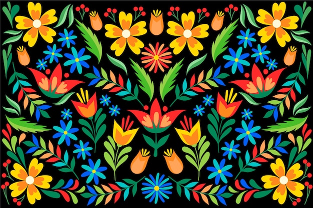 Bezpłatny wektor płaska konstrukcja kolorowe tło meksykańskie