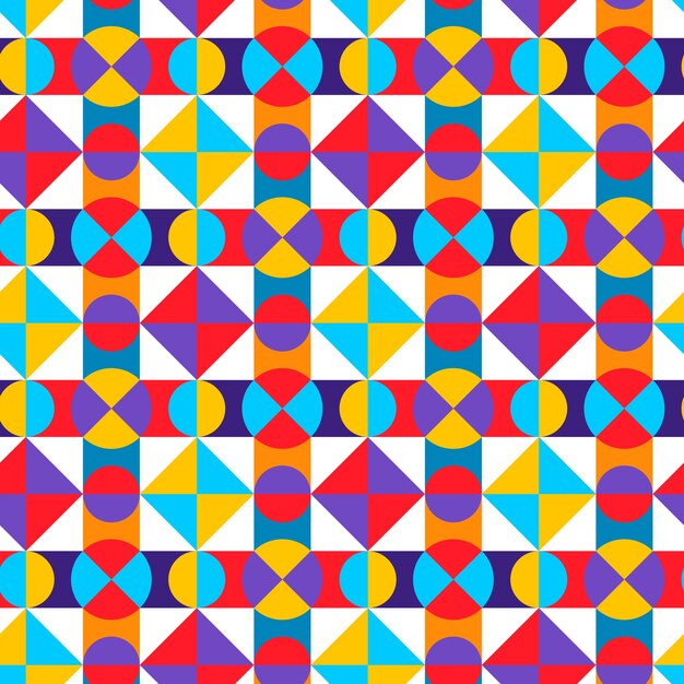 Płaska konstrukcja kolorowy wzór geometryczny