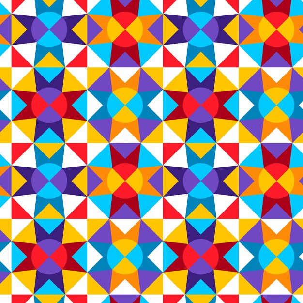 Płaska konstrukcja kolorowy wzór geometryczny