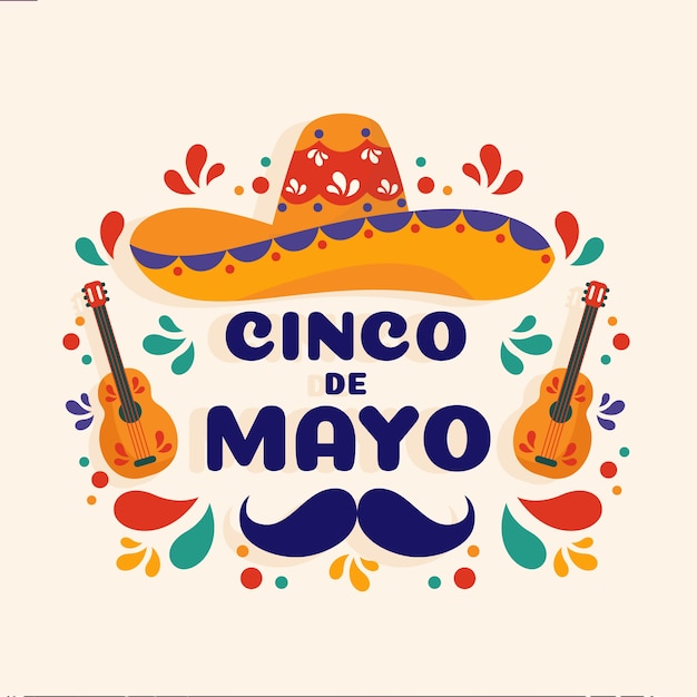 Płaska Konstrukcja Koncepcja Cinco De Mayo