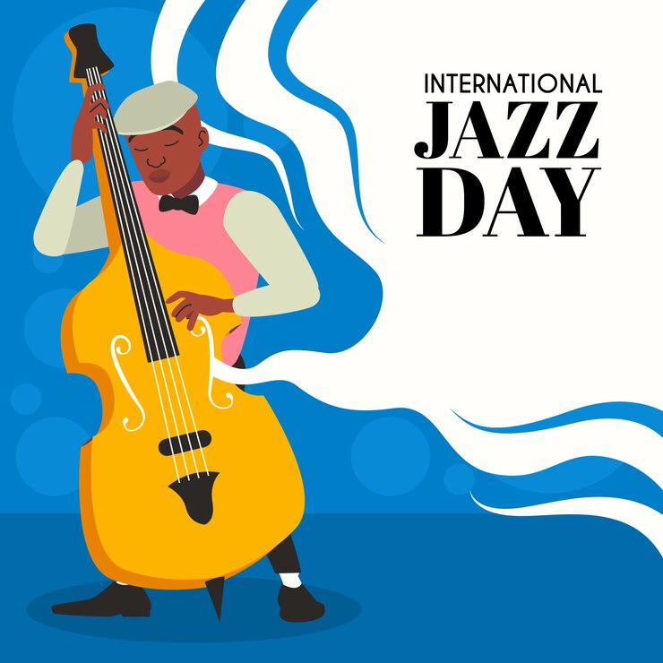 Bezpłatny plik Wektor płaska konstrukcja koncepcja międzynarodowego dnia jazzu