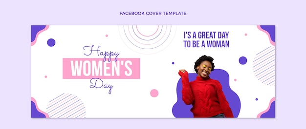 Bezpłatny wektor płaska konstrukcja międzynarodowego dnia kobiet na facebooku