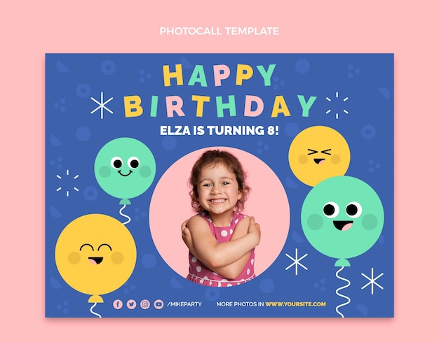 Płaska Konstrukcja Minimalne Urodziny Photocall
