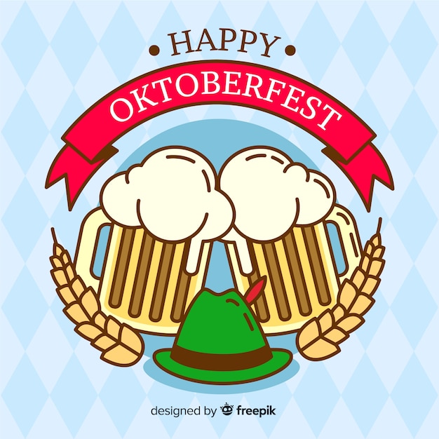 Płaska Konstrukcja Oktoberfest Tło