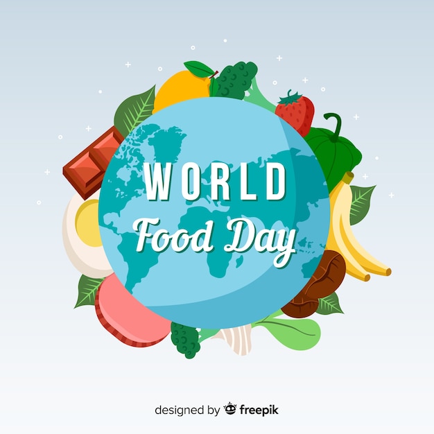 Bezpłatny wektor płaska konstrukcja światowego dnia jedzenia