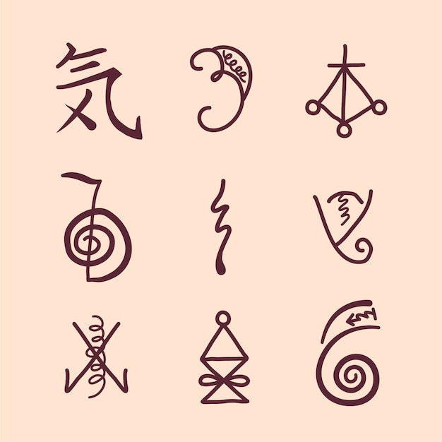 Płaska Konstrukcja Symboli Reiki