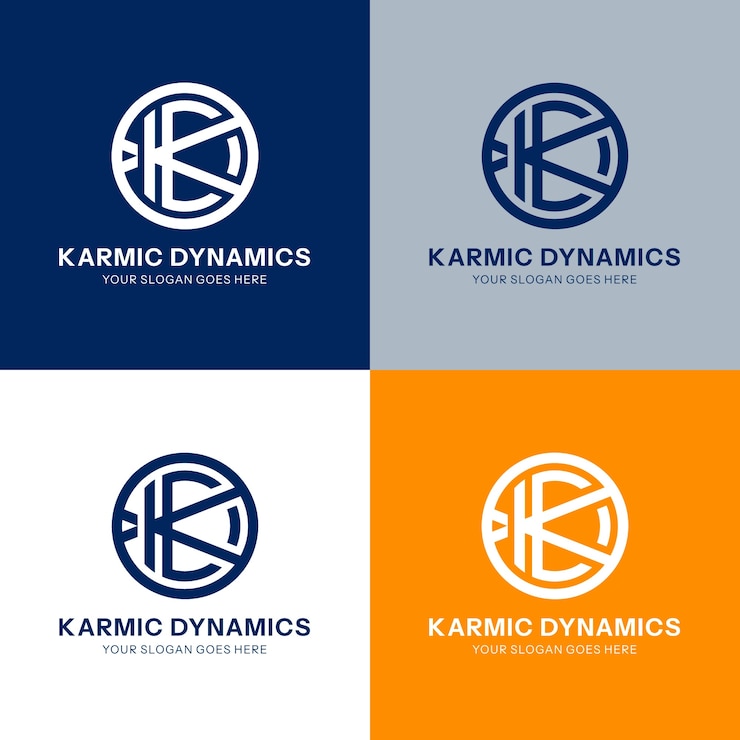 Bezpłatny plik Wektor płaska konstrukcja szablon logo monogram kd