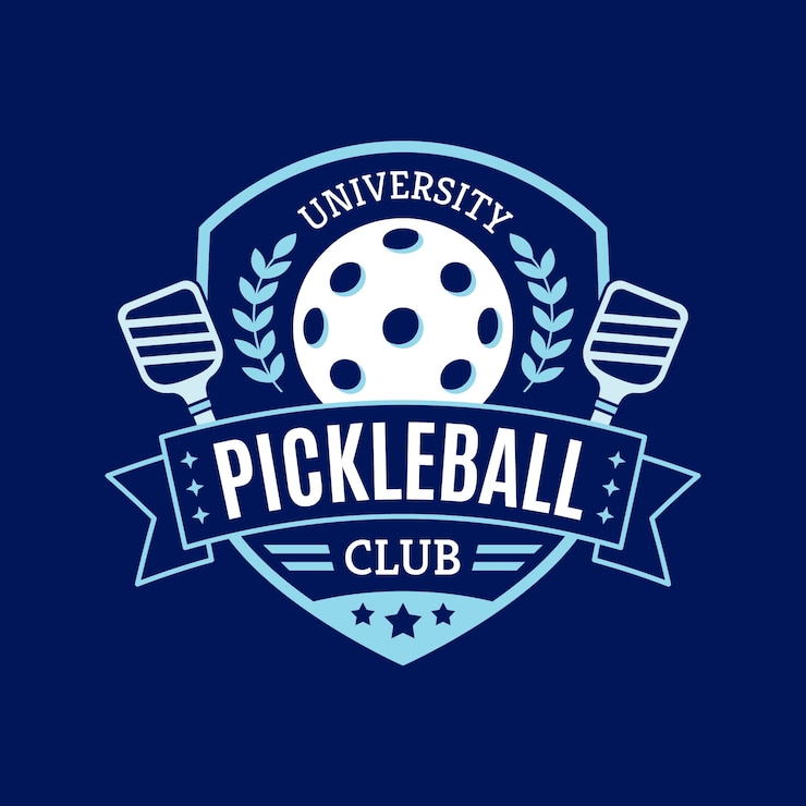 Bezpłatny plik Wektor płaska konstrukcja vintage logo pickleball