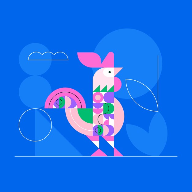 Płaska konstrukcja wzoru geometrycznego ilustracja
