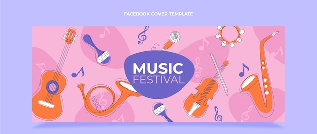 Płaska, Minimalna Okładka Festiwalu Muzycznego Na Facebooku