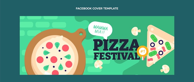 Płaska okładka festiwalu pizzy na facebooku