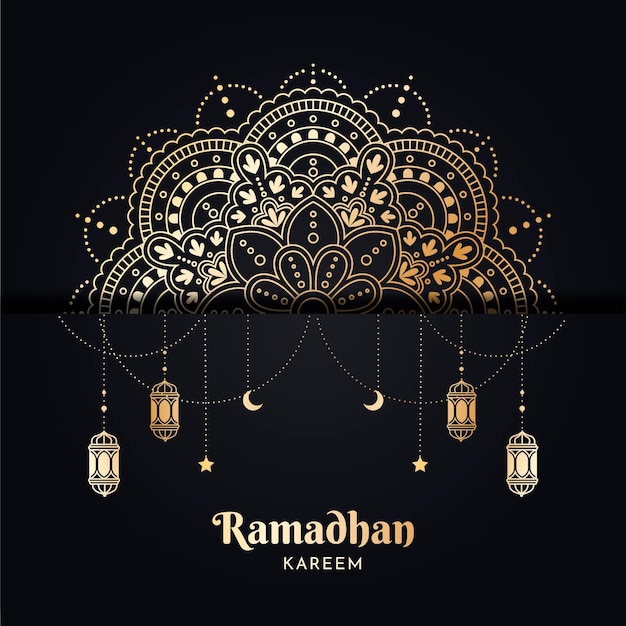 Płaska Ramadan Kareem Ilustracja