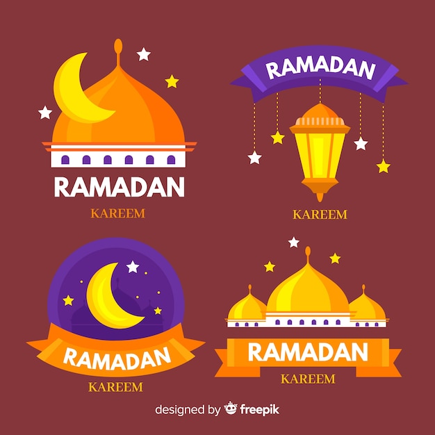 Płaska Ramadan Kolekcja Etykiet