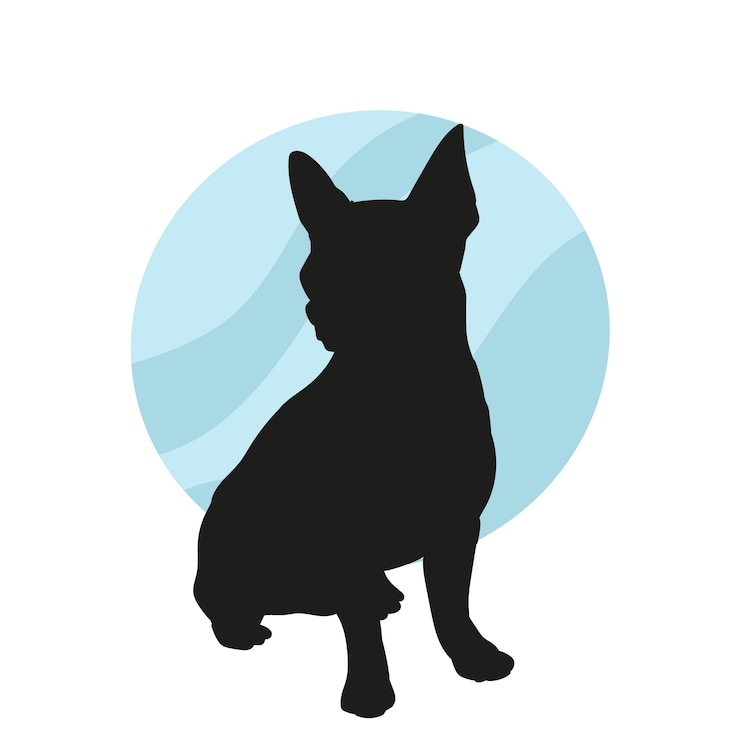 Bezpłatny plik Wektor płaska sylwetka chihuahua