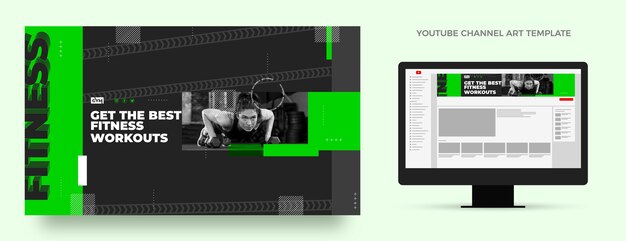 Płaska sztuka fitness na kanale youtube