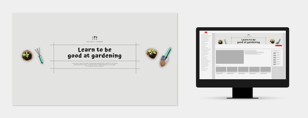 Płaska sztuka ogrodnicza kanału youtube