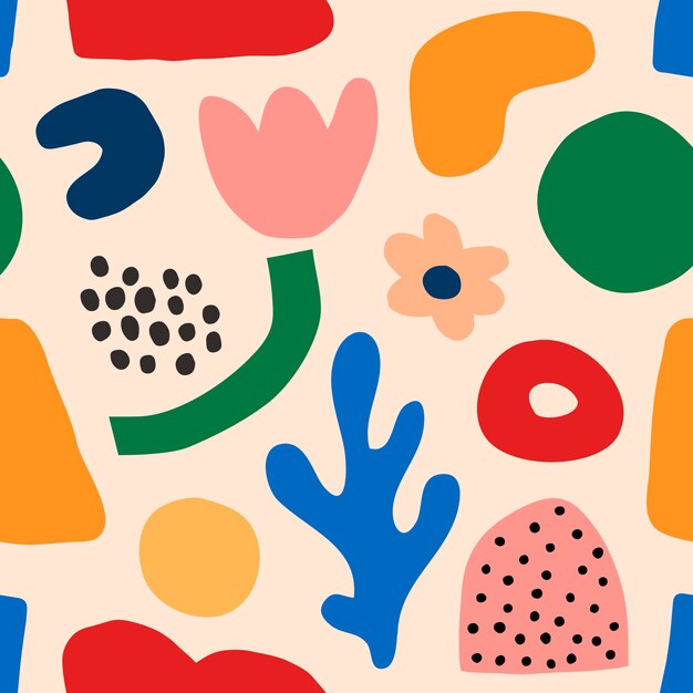 Płaski abstrakcyjny wzór doodle