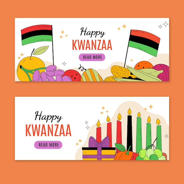 Płaski Baner Kwanzaa