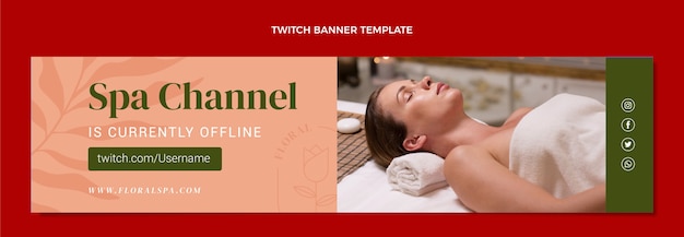 Płaski Baner Spa Twitch