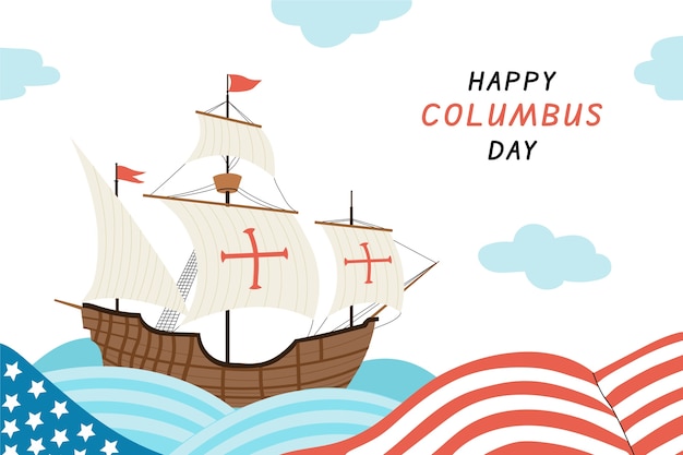 Płaski Columbus Day tle