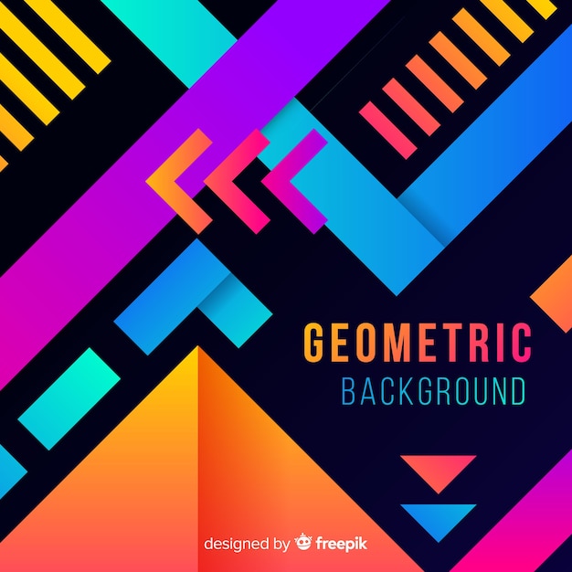 Płaski Gradient Geometryczny Kształt Tła