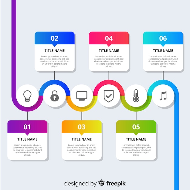 Płaski Infographic Szablonu Tło