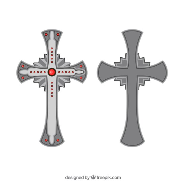 Płaski krzyż ornamentacyjny