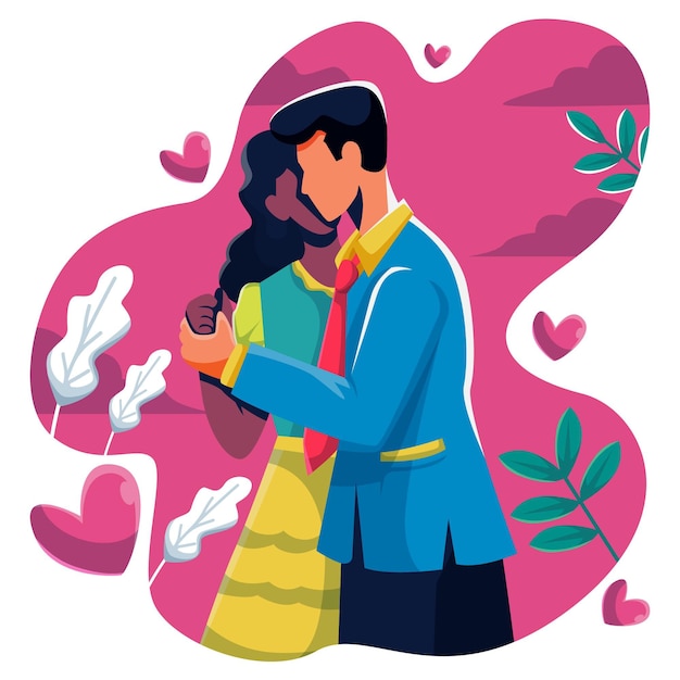 Bezpłatny wektor płaski międzynarodowy dzień całowania ilustracja