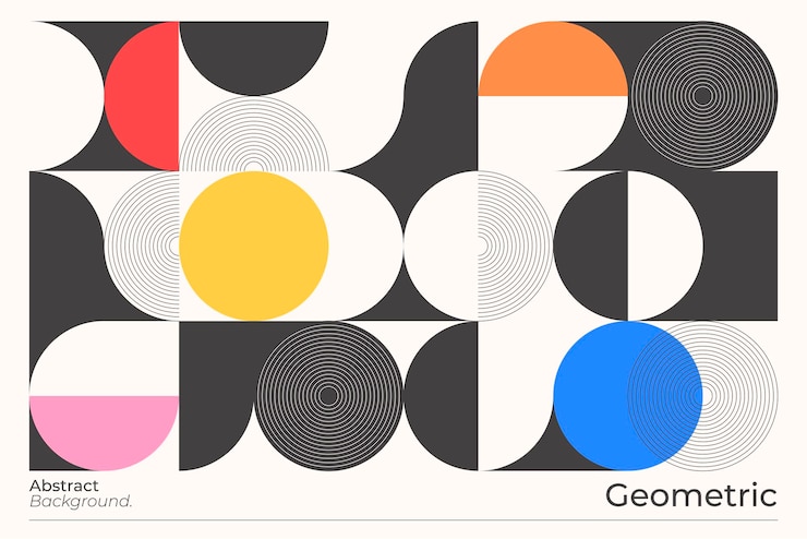 Bezpłatny plik Wektor płaski plakat geometryczny