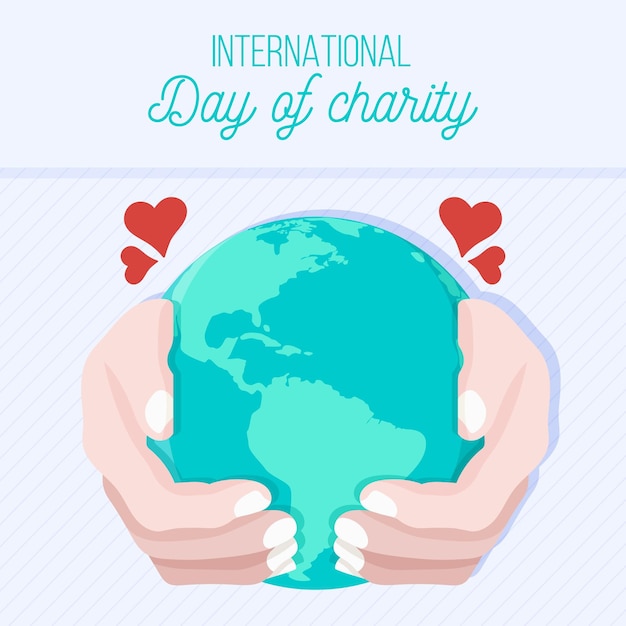 Bezpłatny wektor płaski projekt międzynarodowego dnia miłości