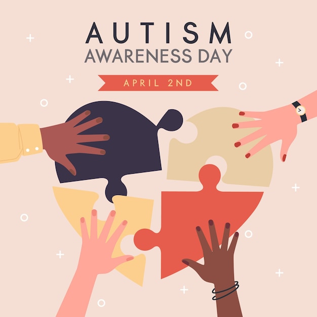 Płaski światowy Dzień świadomości Autyzmu