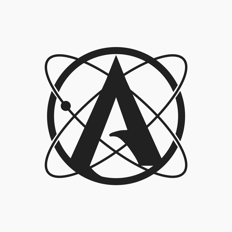 Bezpłatny plik Wektor płaski szablon logo ateizmu