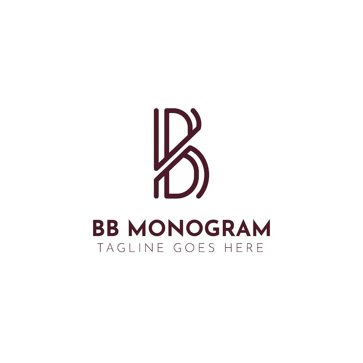 Bezpłatny plik Wektor płaski szablon logo bb