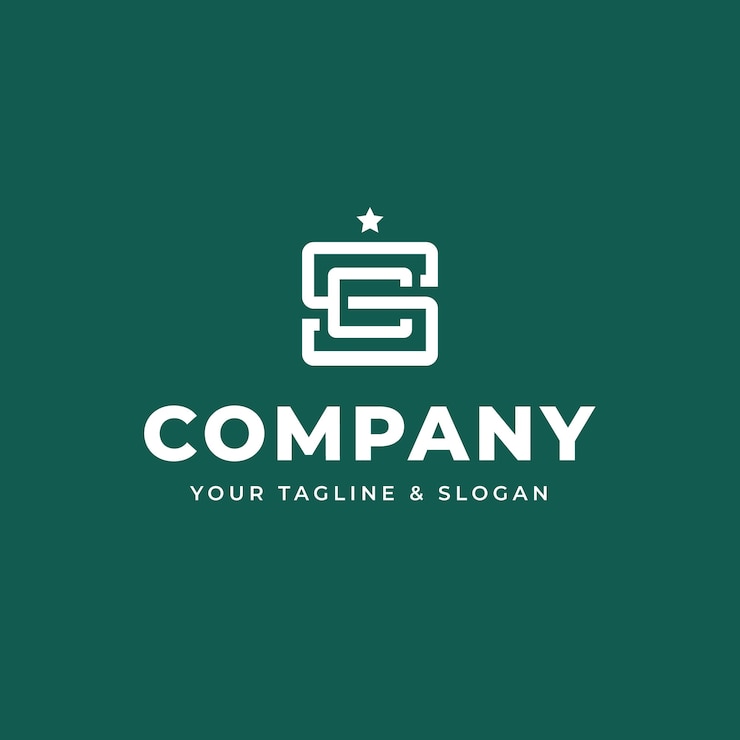 Bezpłatny plik Wektor płaski szablon logo sc lub cs