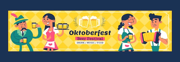 Płaski Szablon Transparentu Twitch Oktoberfest