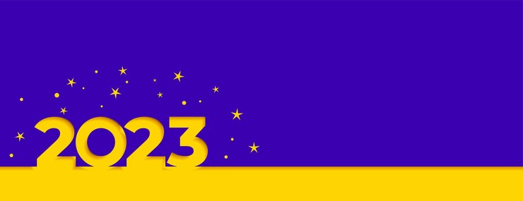 Bezpłatny plik Wektor płaski transparent festiwalu nowego roku 2023 z miejscem na tekst