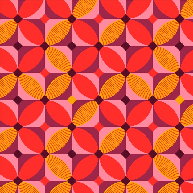 Płaski wzór mozaiki geometrycznej